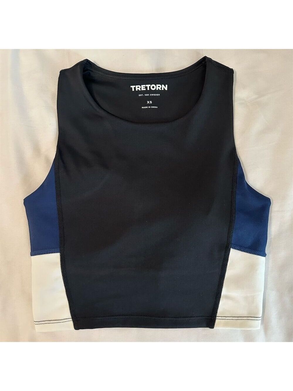 Tretorn Women's XS Colorblock Crop Tank Top Multicolor Sleeveless NWT